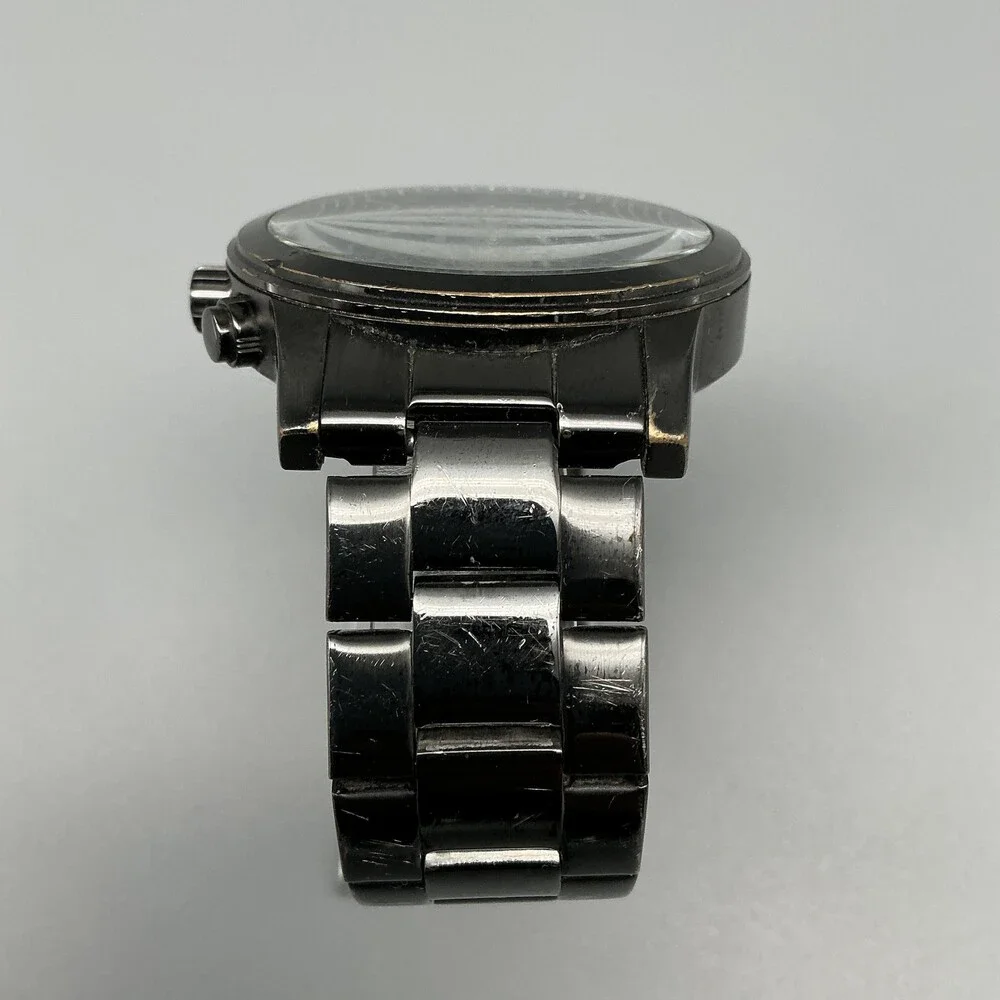 Guess Waterpro Mens Watch 44mm Black Dial Chronograph 100M New Battery 7